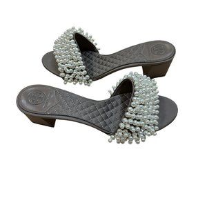 Tory Burch Tatiana Pearl Sandals - Size 8 M